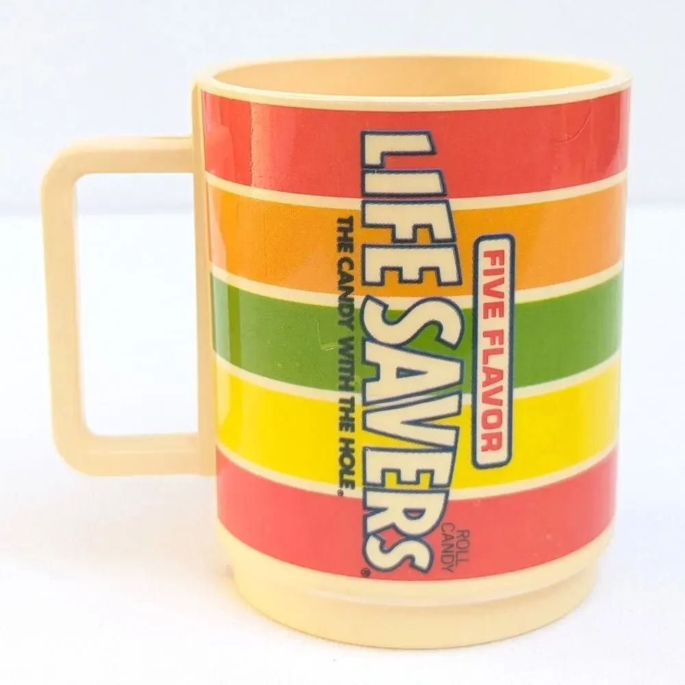 Vintage 1980s Lifesavers Five Flavor Promotional Mug – Retro Rainbow Kitchenware